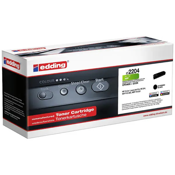 Edding 18-2204 Toner Replaces HP 203X (CF540X) Compatible Black 3200 Pages