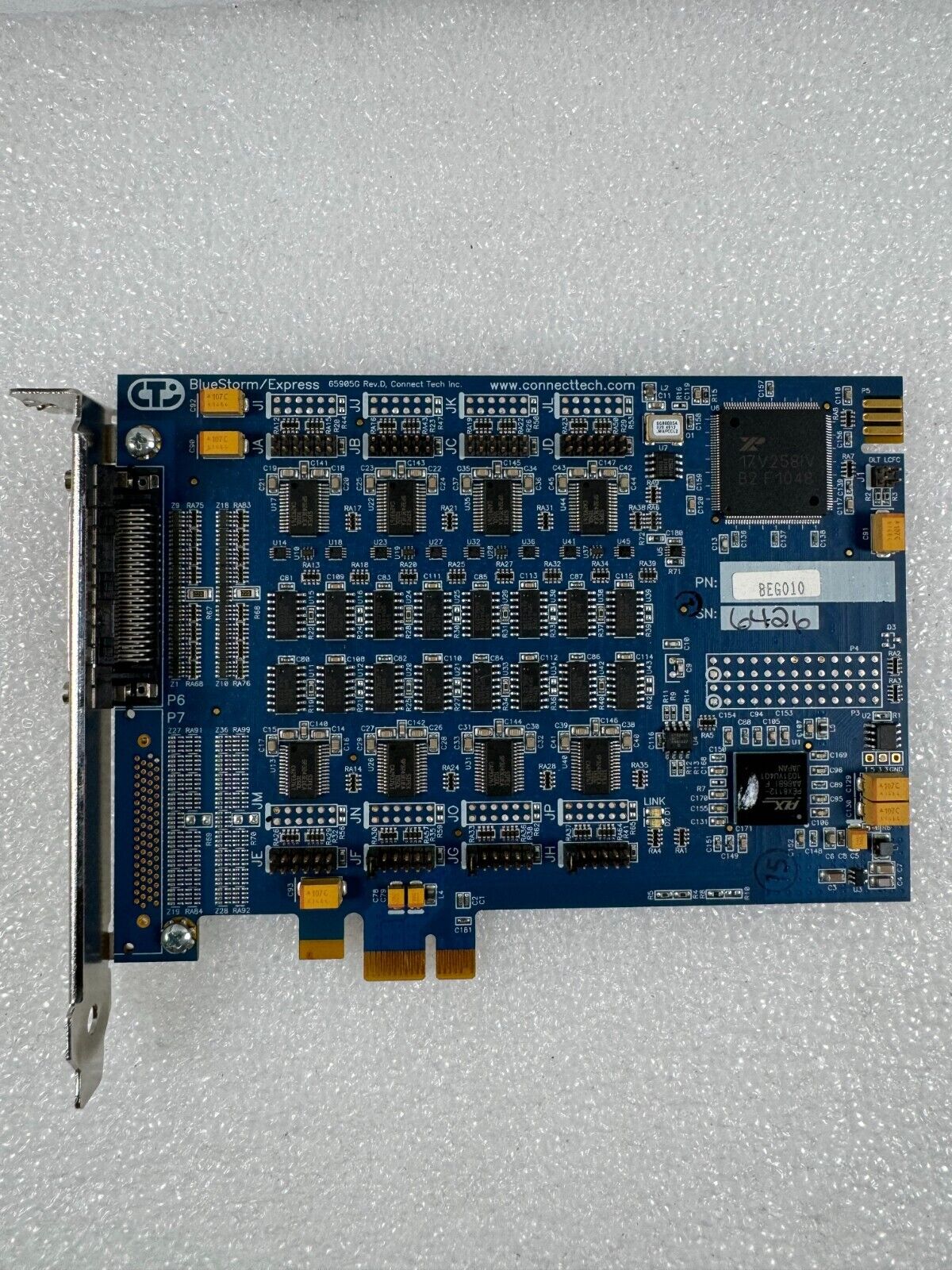 Connect Tech BlueStorm Express 65905G Rev D BEG005 PCI-e Serial Card Ports 1-8