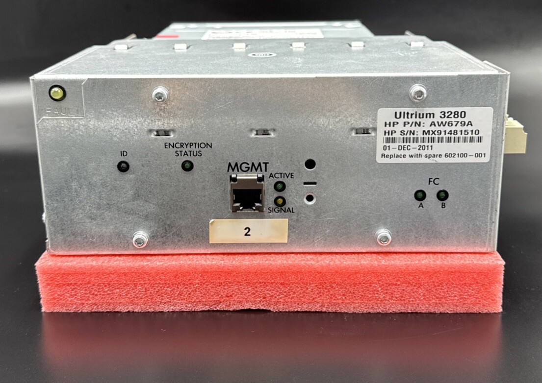 HP AW679A LTO5 8G Ultrium 3280 FC Tape Drive Kit EML-E - 602100-001