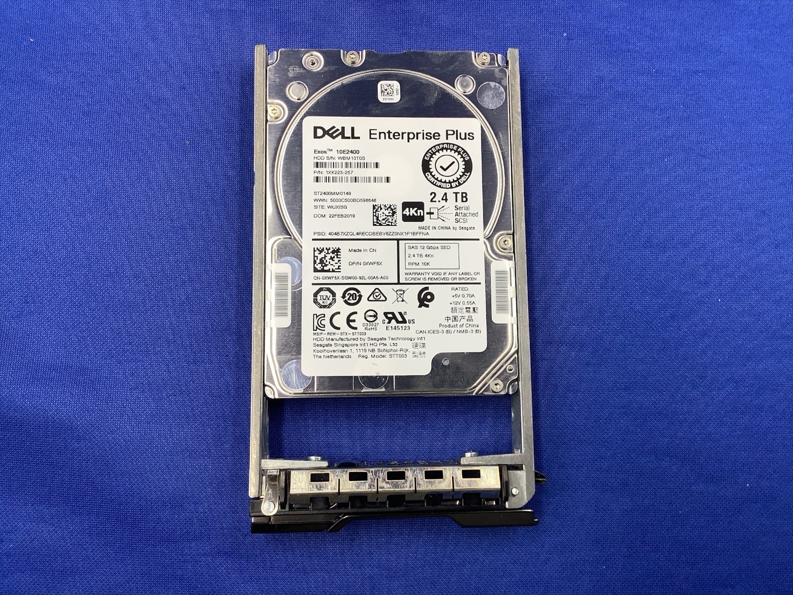 XWF6X Dell Compellent Enterprise Plus 2.4TB 10K SAS 12G 4Kn SED  ST2400MM0149