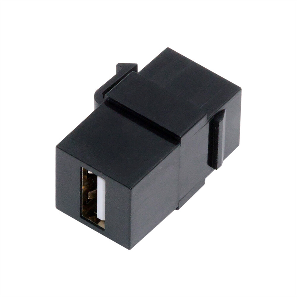 Cablecy USB2.0 A Female to Type-B Female Extension Keystone Jack for Wall Plate