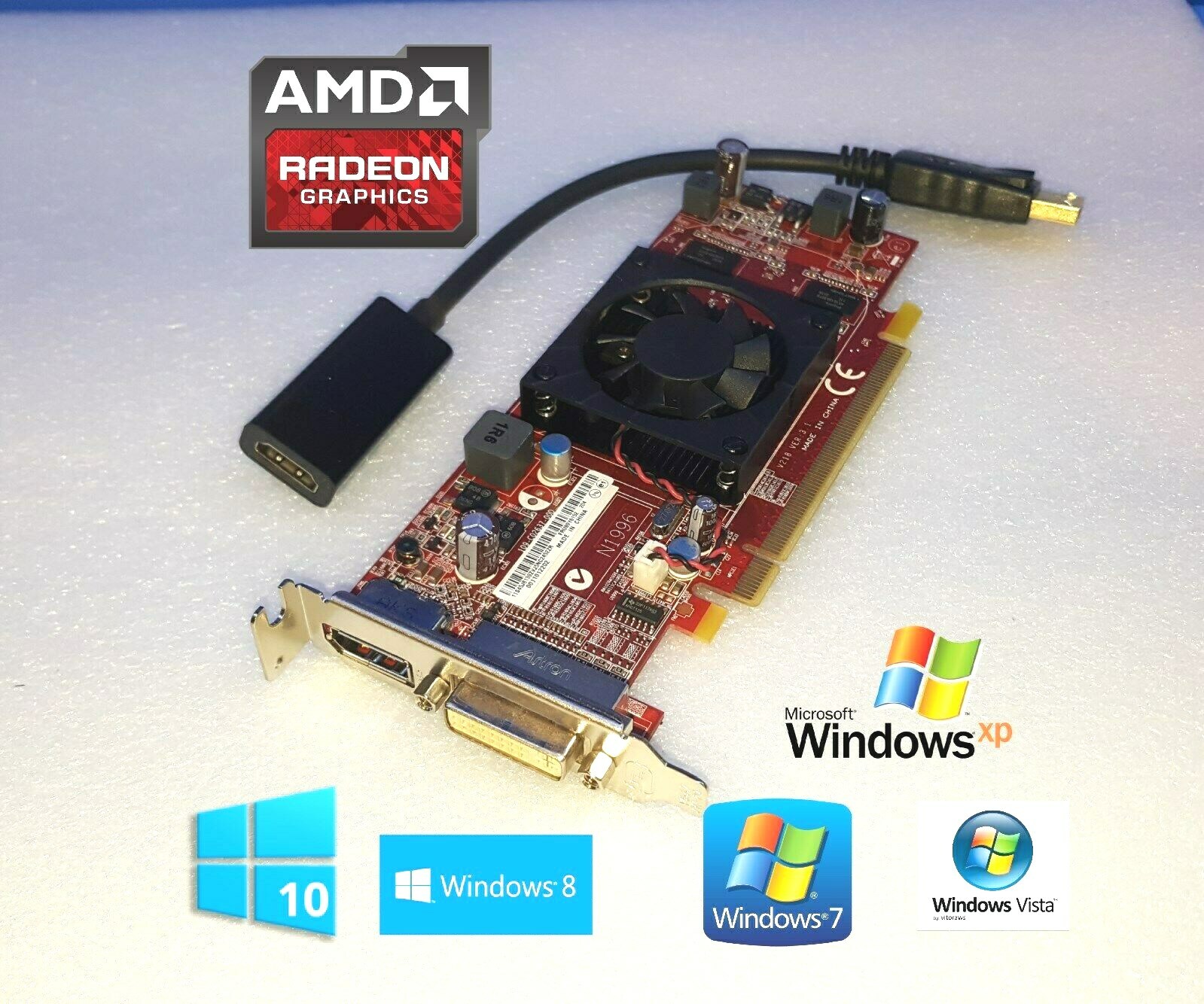 Acer Veriton X1700 X2110 X2120G X2610 X2610G Low-Profile HDMI DVI DP Video Card