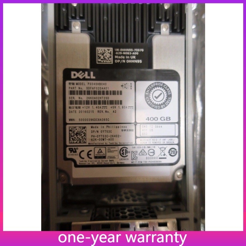 DELL YT53C 0YT53C PX04SHB040 400GB SAS 12G WI 2.5"SSD Solid State Hard Drive New
