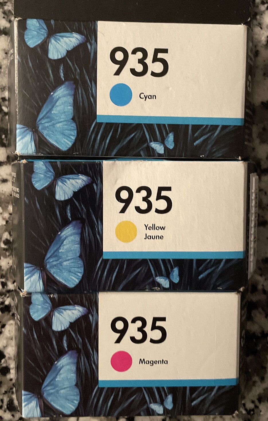 HP 935 TRI COLOR 3 PACK INK CARTRIDGES CYAN MAGENTA & YELLOW EXPIRED - SEALED