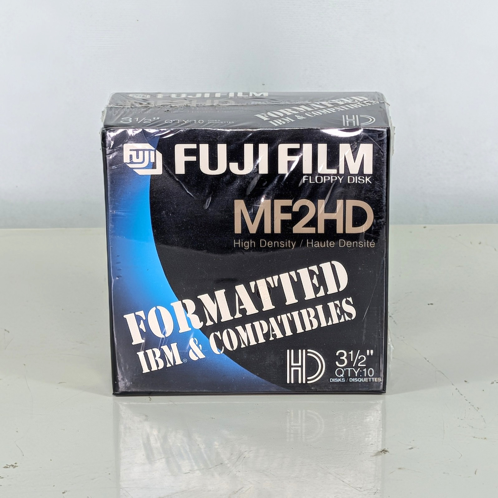 Fuji Film 3.5" Floppy Disks 10 Pack (MF2HD) High Density ~ New Factory Sealed