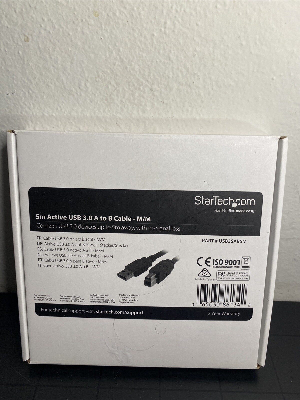 StarTech 5m (15ft) Active USB 3.0 USB-A to USB-B Cable - M/M