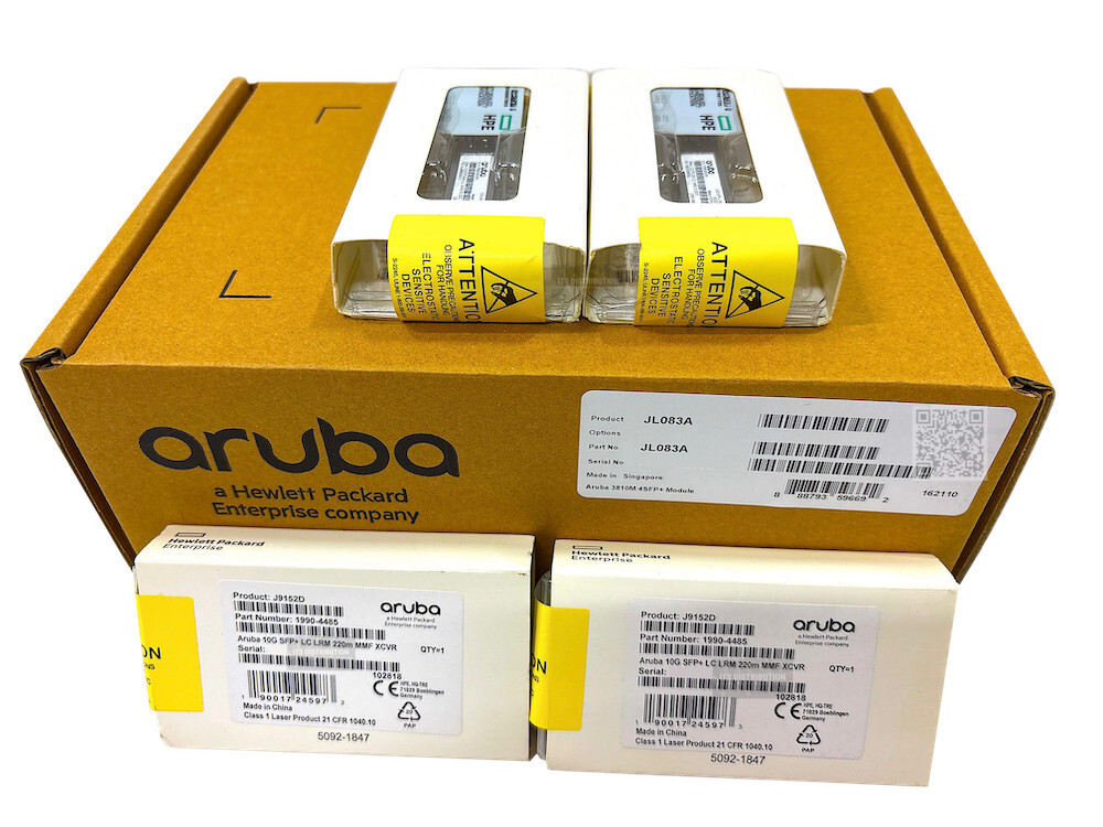 JL083A I Brand New Retail HPE Aruba 3810M 4SFP+ Module + 4x J9152D BUNDLE