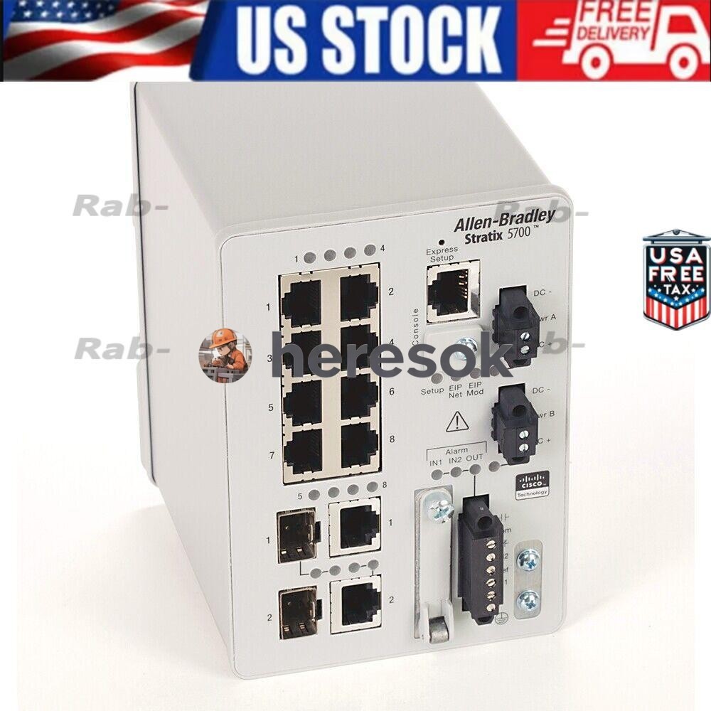 New Sealed Allen-Bradley 1783-BMS10CGL Ethernet Switch 10-Port 