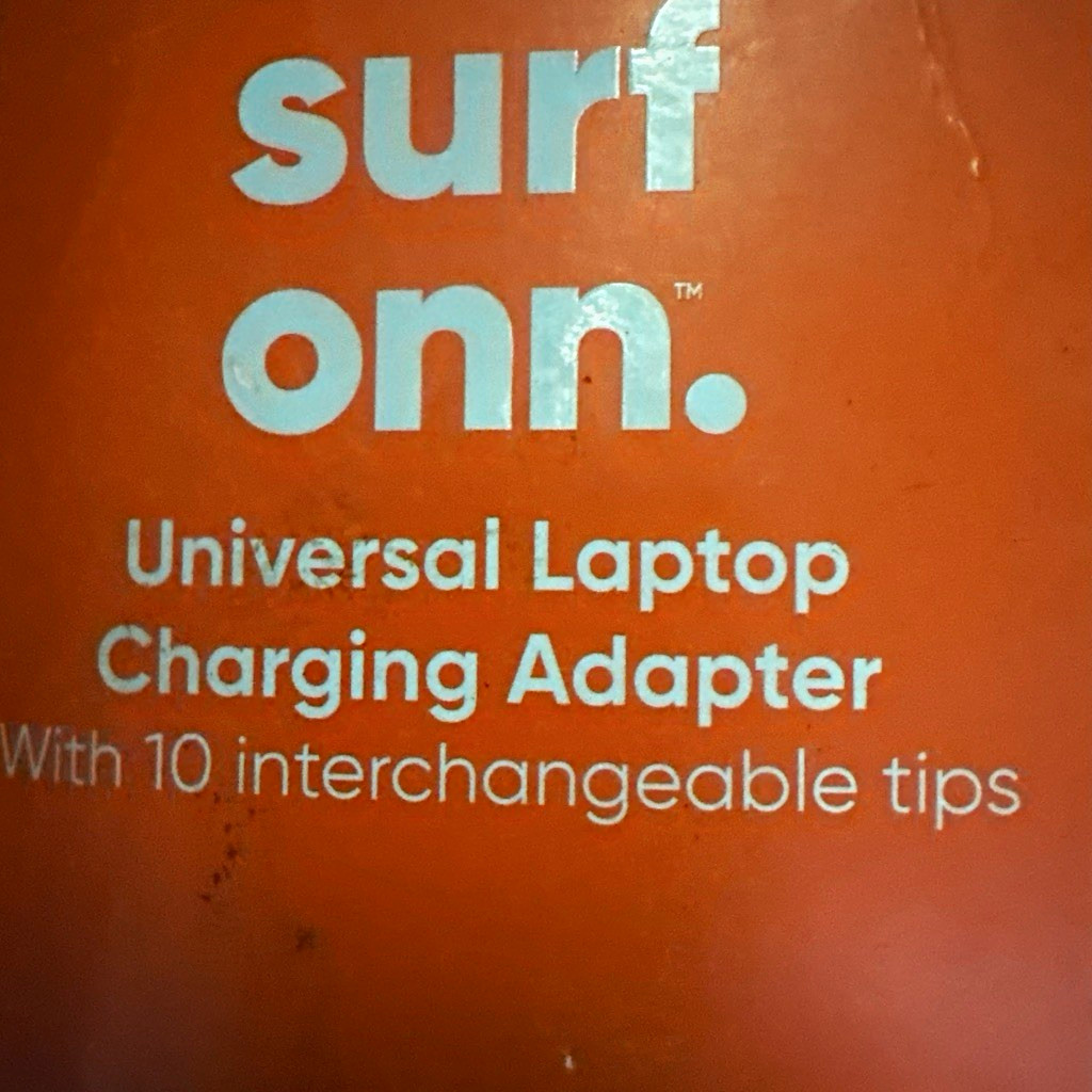 onn. Universal Laptop Charger Adapter 19V 3.42A w/ 10 Interchangeable Tips