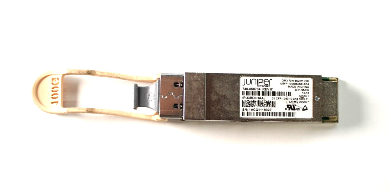 Juniper Networks 740-058734 70m 850nm 70C QSFP-100GBase-SR4 Optical Transceiver