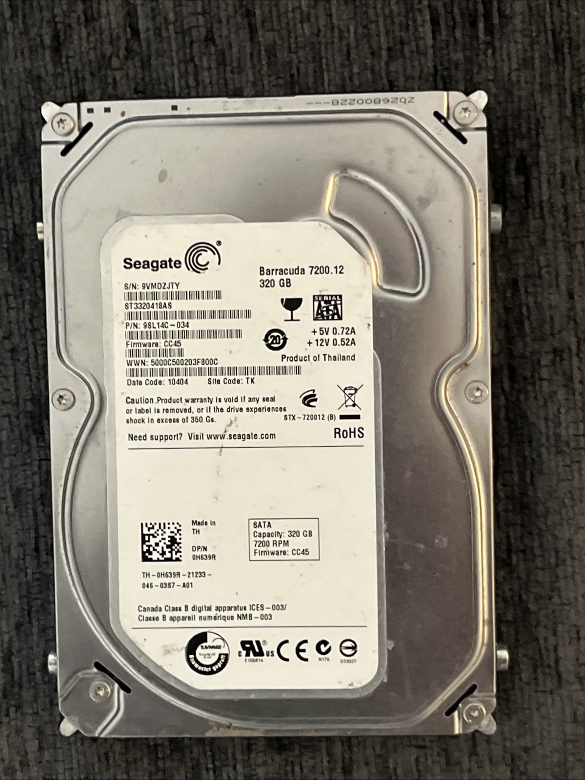 Seagate Barracuda 320gb Internal Hard Disk HDD 3.5 inch 7200RPM SATA