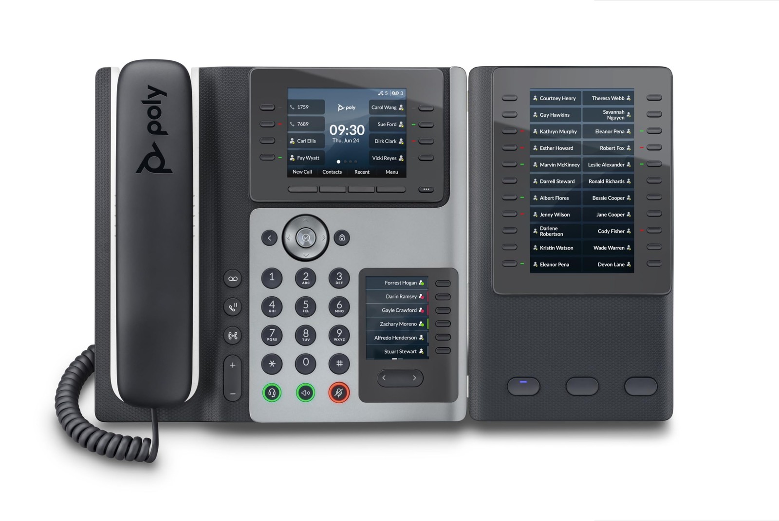 Poly Edge E450 IP Phone - Corded - Corded/Cordless - Bluetooth, NFC, Wi-Fi - 3