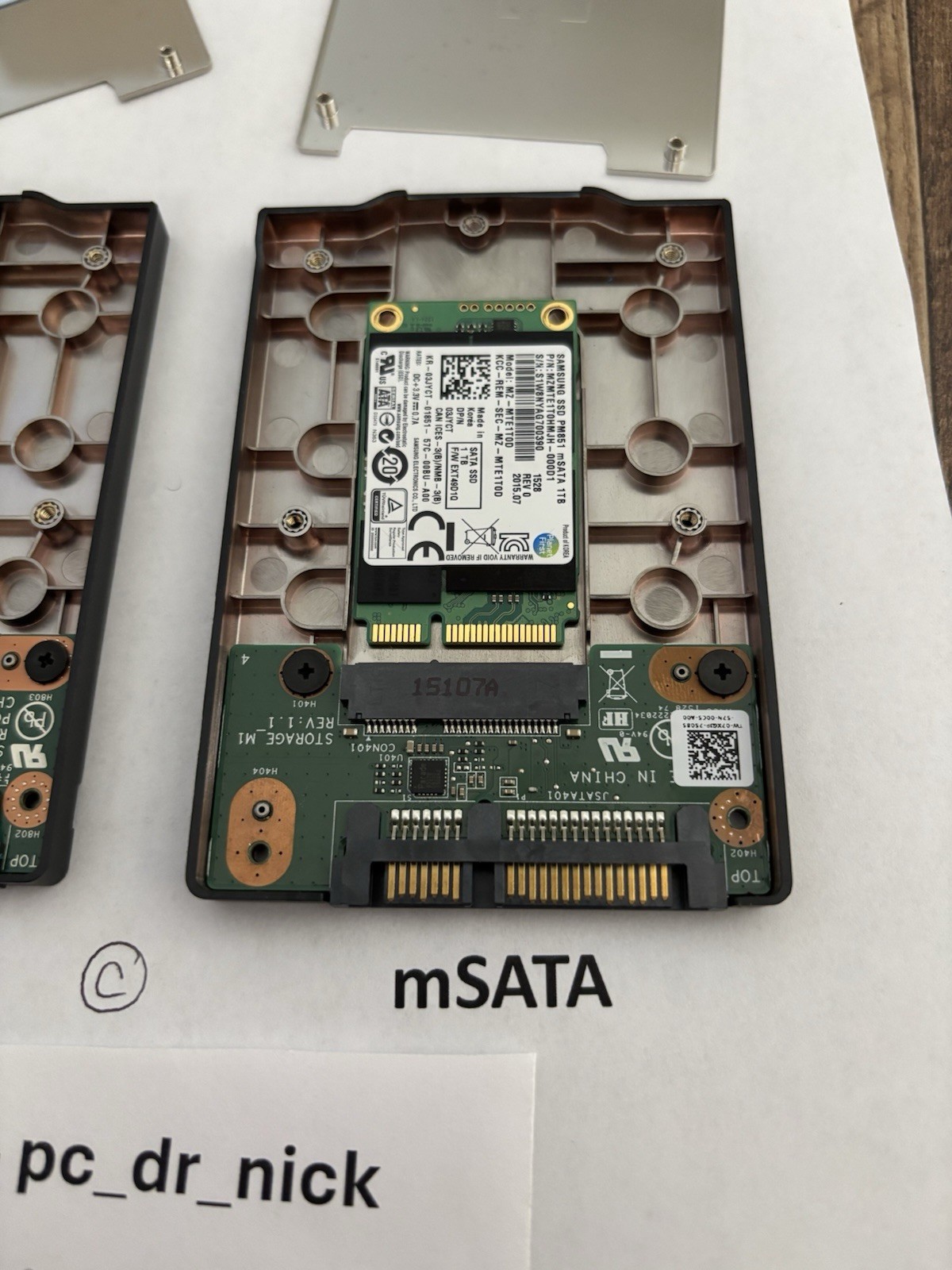 DELL PEGATRON ME-512 mSATA to Sata Caddy for Latitude 14 Rugged  7414