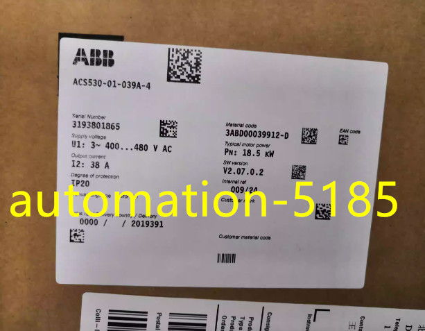 1PCS ABB Inverter ACS530-01-039A-4 New fedex or DHL