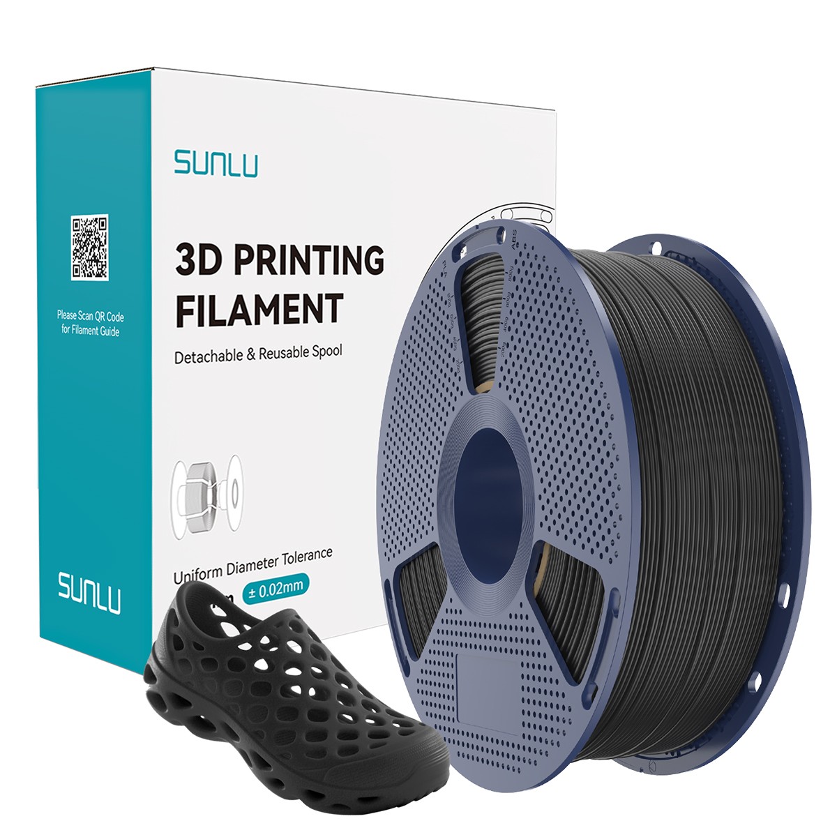 SUNLU 90A TPU Black 3D Printer Filament 1.75mm TPU 1KG Flexible TPU 90A Softer