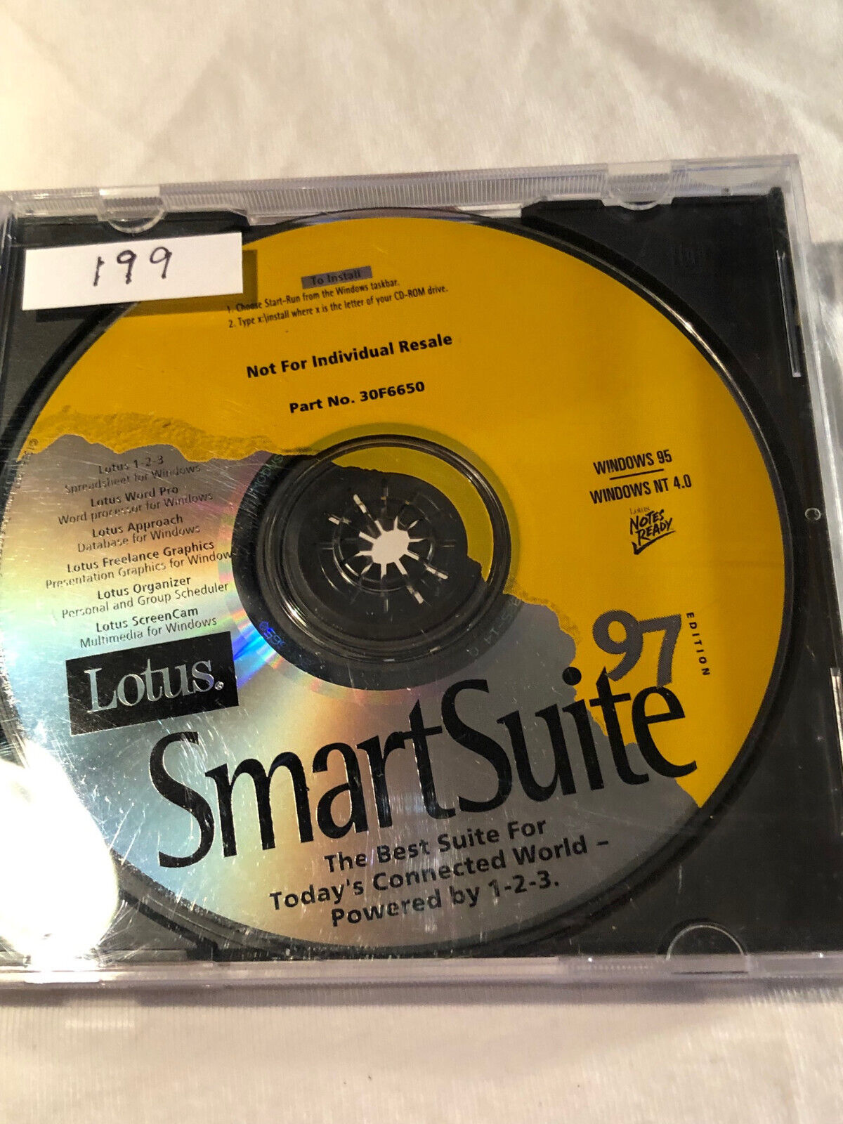 LOTUS SMART SUITE CD Win 95/NT 4.0 PN 30F6650