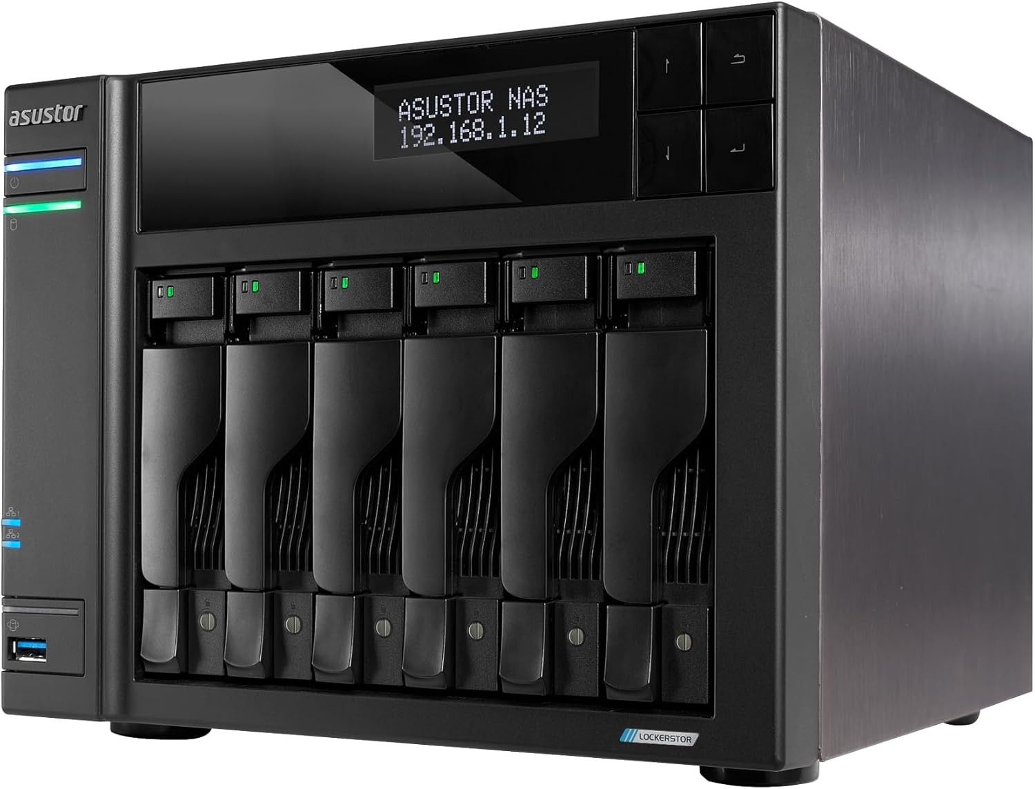 Asustor AS6706T v2 Lockerstor 6 Gen2+ 6 Bay NAS, Quad-Core 2.0GHz CPU (Diskless)