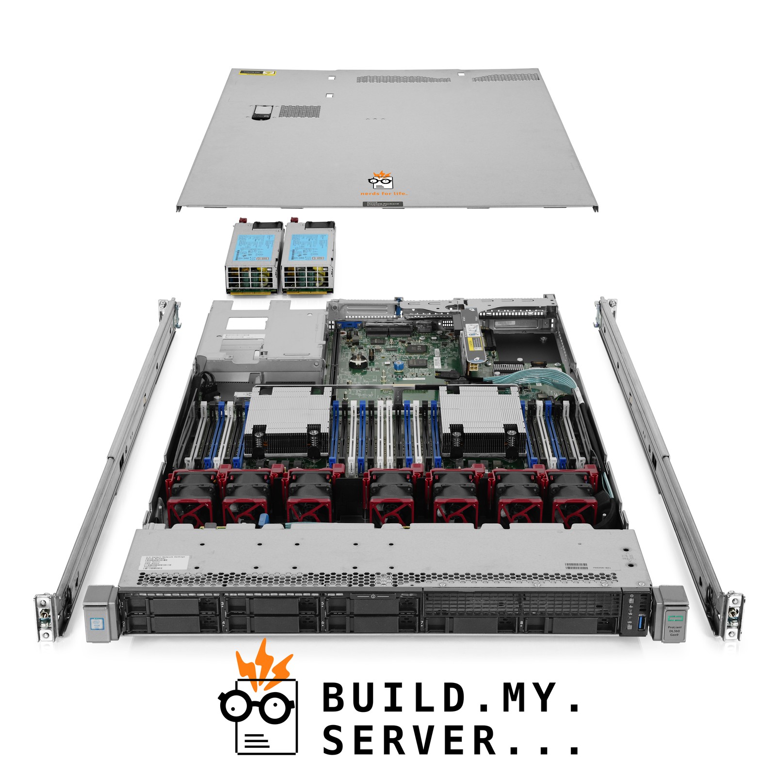 HP ProLiant DL360 G9 8-Bay Startup Server 2.40Ghz 28-Core 768GB RAM Rails
