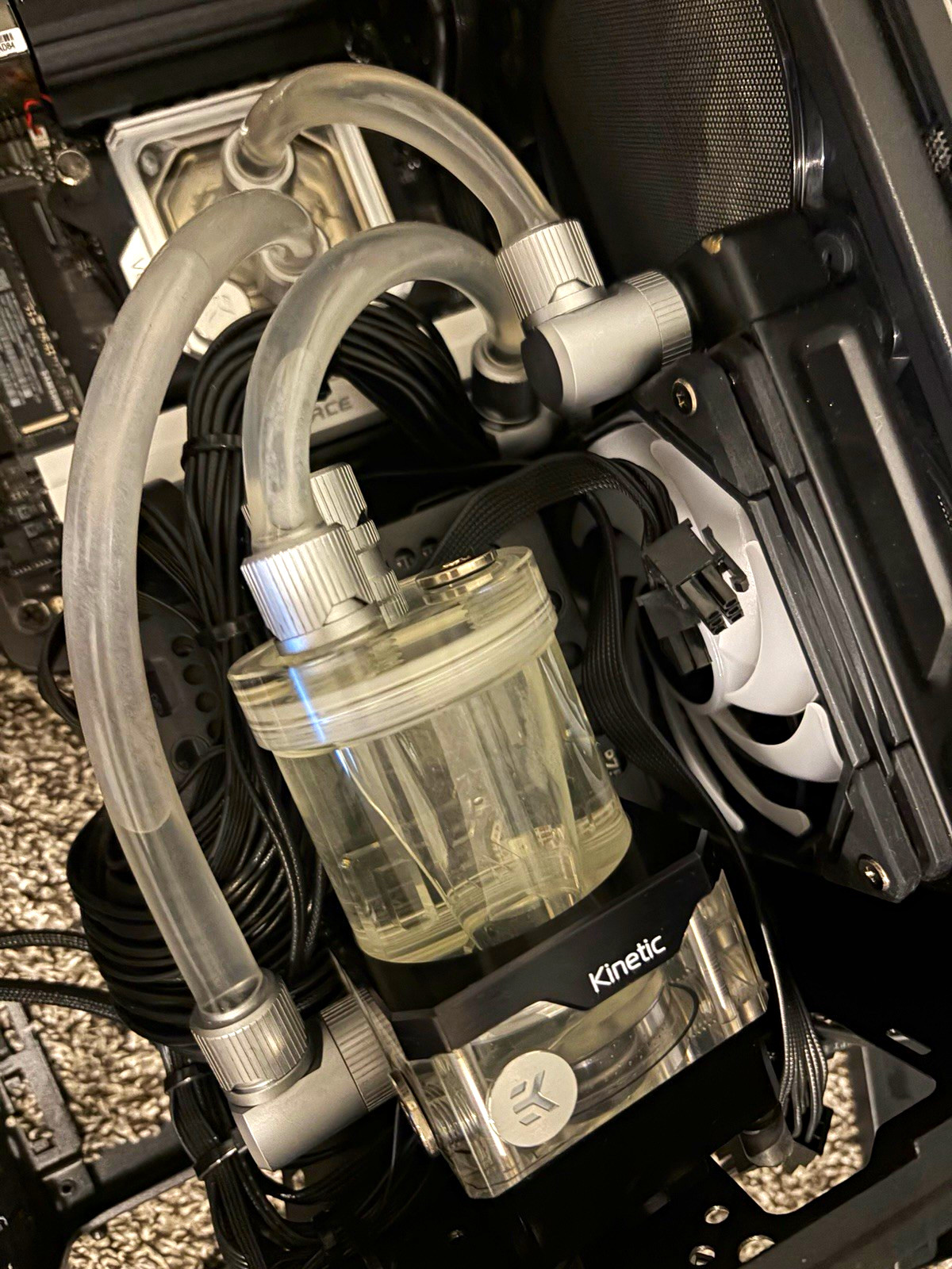 Kinetic Clear/Black Plastic Reservoir for PC Computer Water Cooling