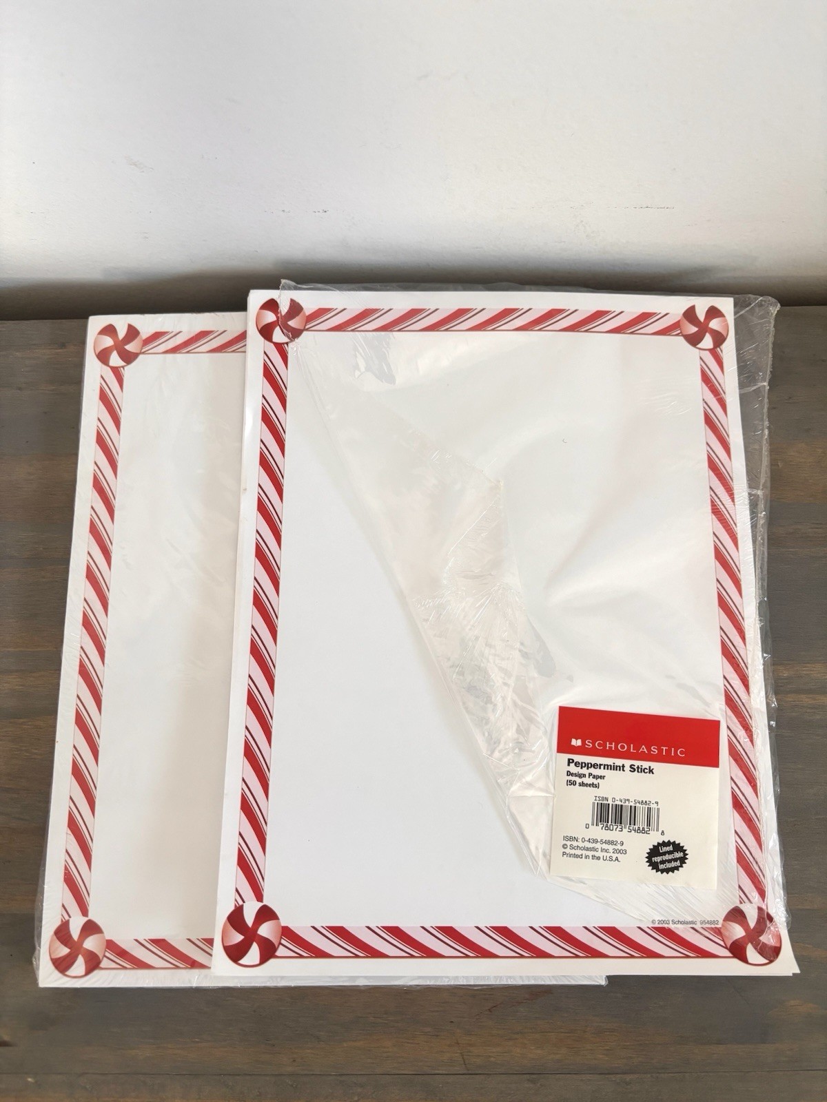 Scholastic Christmas Holiday Stationary Computer Paper 95 Sheets- Peppermint