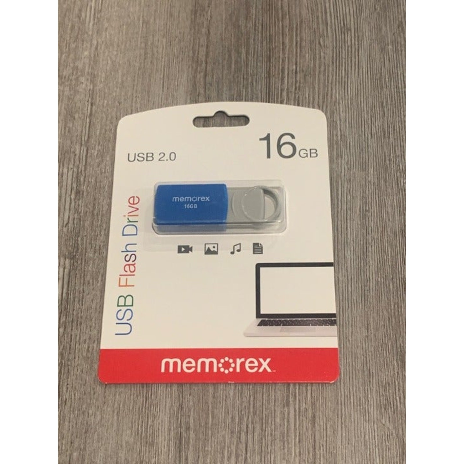 Memorex 16GB Flash Drive USB 2.0 - Blue
