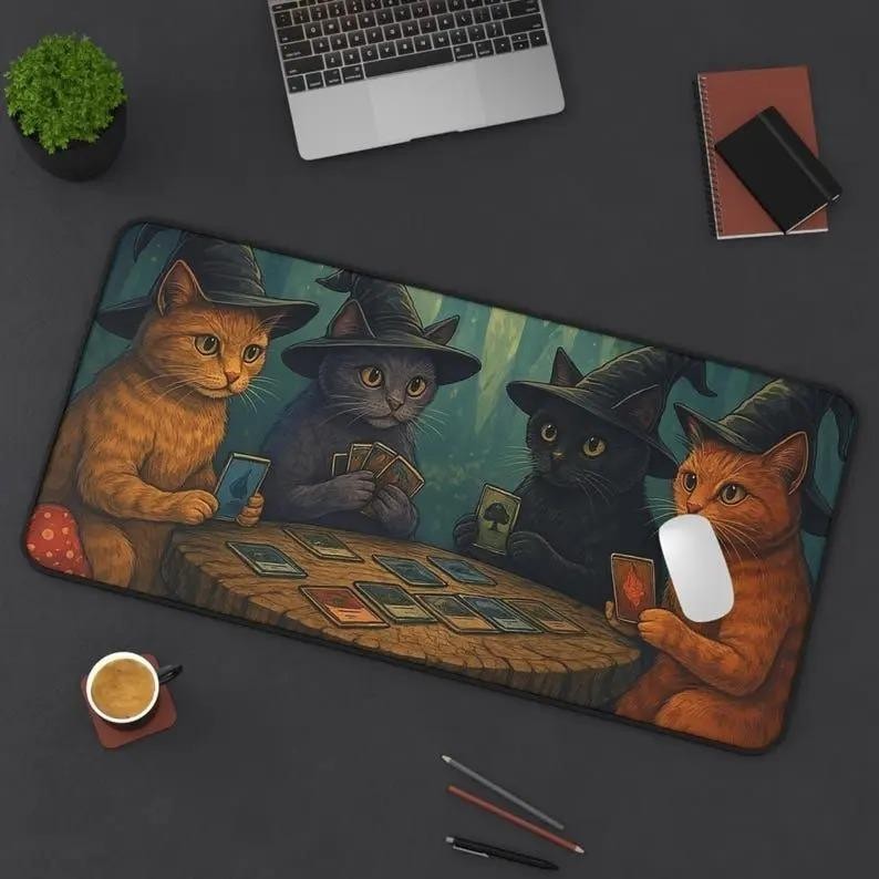 Cat Wizard Magic the Gathering Gaming Mouse Pad Desk Mat Accessories
