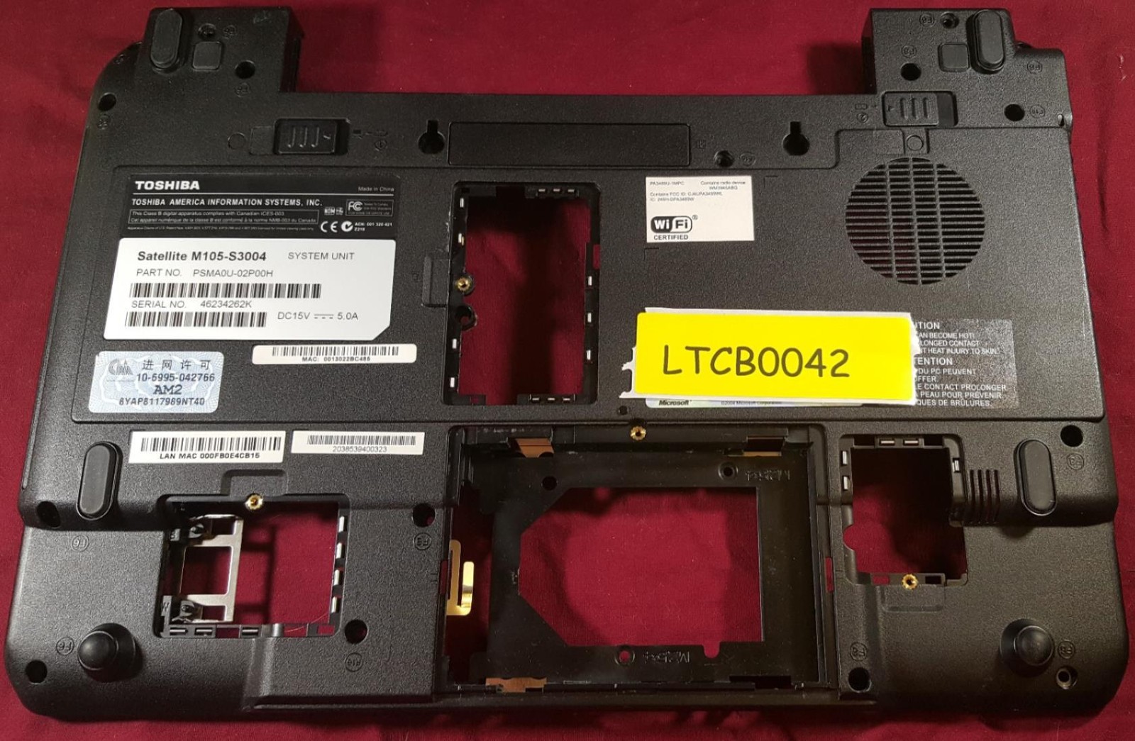 LTCB0042 - Toshiba Satellite M100 Series Laptop Bottom Case Black K000037230