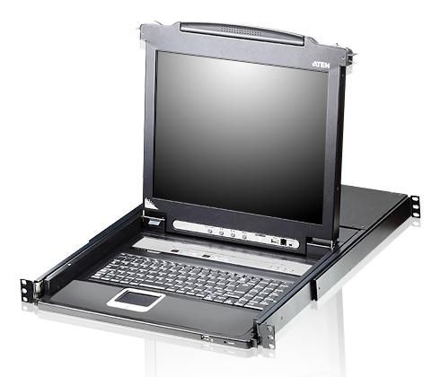 Aten W128301368 CL5708M-UK 8 Port 17 LCD KVMP Switch with UK Keyboard ~E~