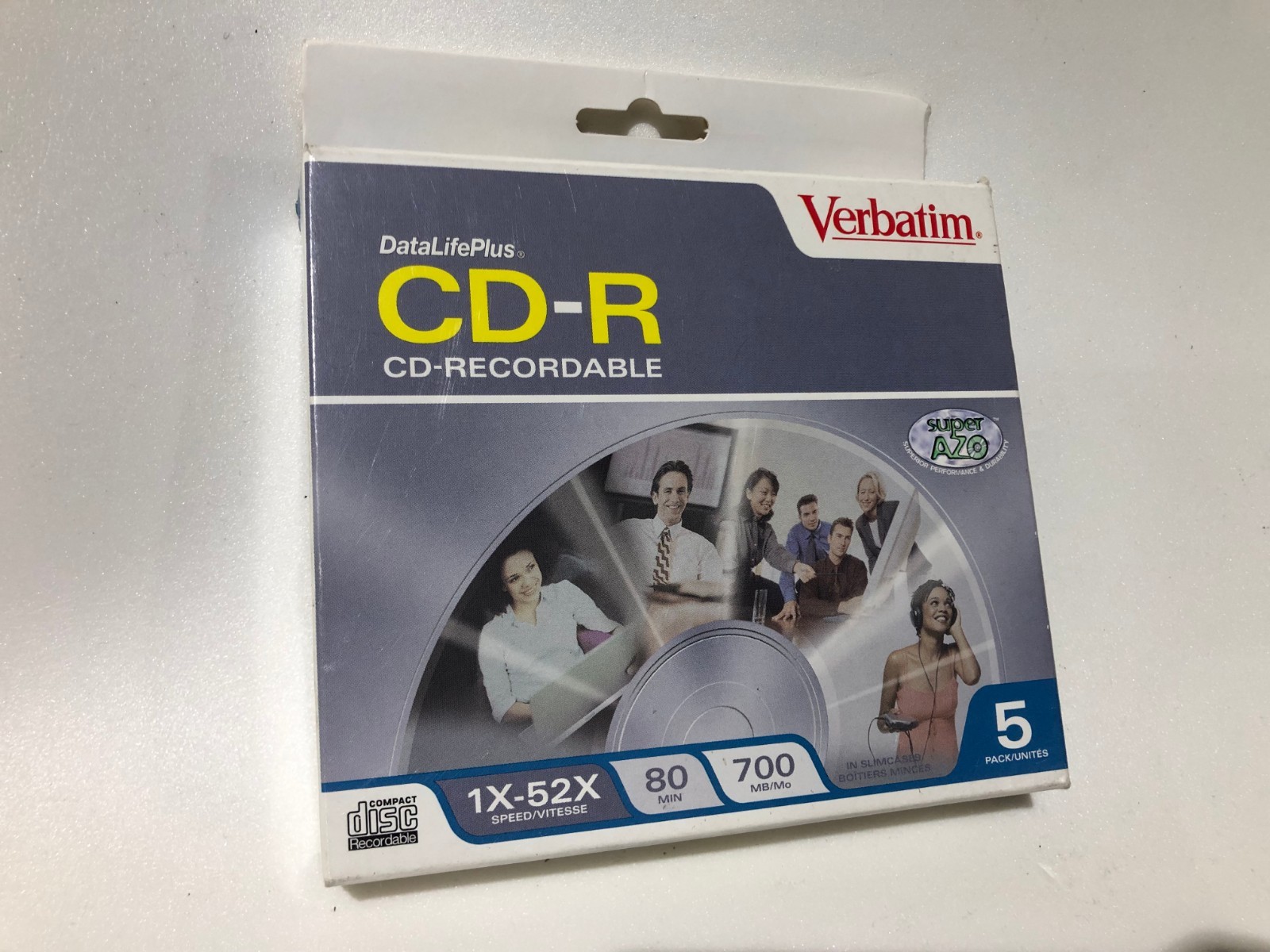 5x - Verbatim CD-R Data Life Plus Super Azo High Speed 52X 80 Min 700 MB - NEW