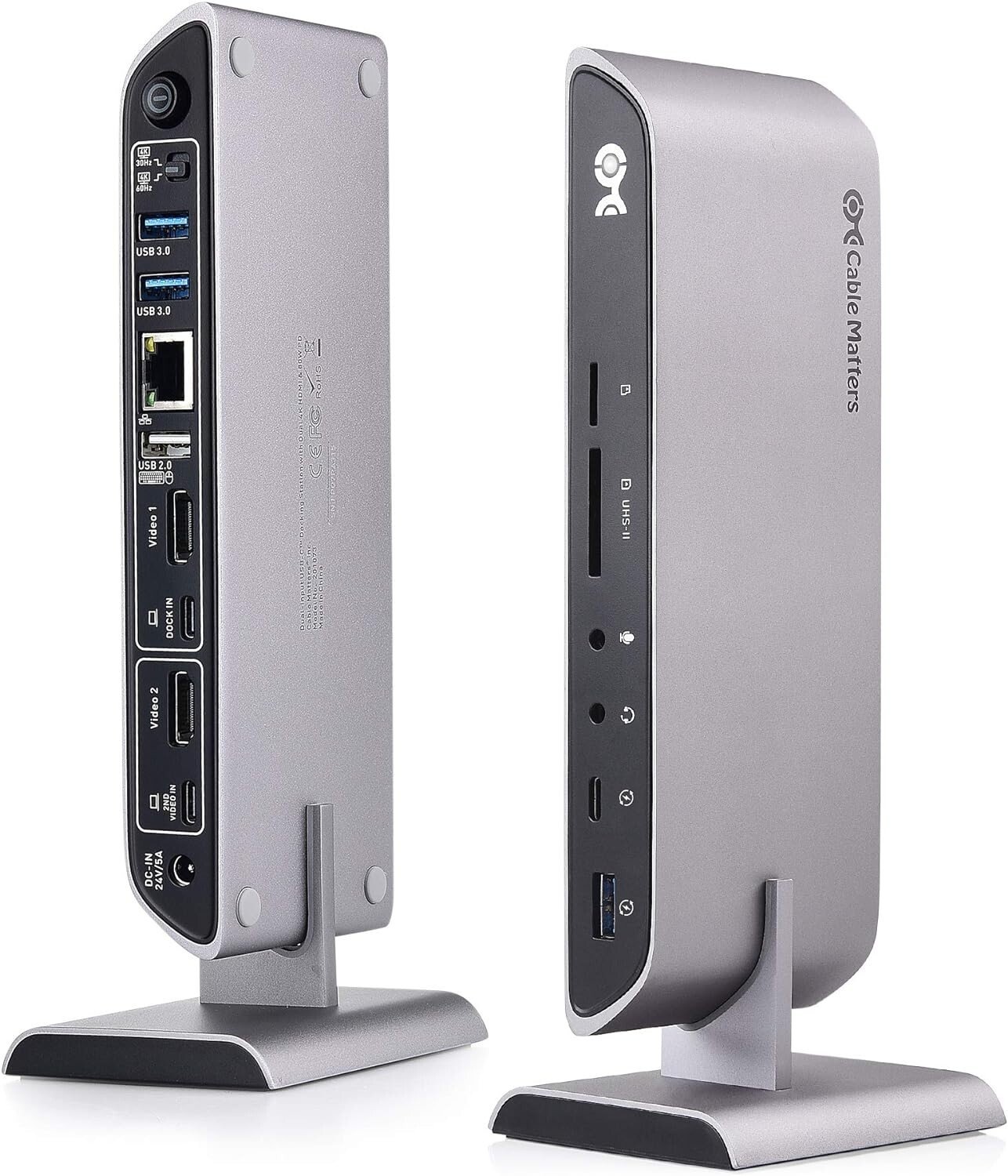 Cable Matters 201073 Dual-Input USB-C Docking Station with Dual Video and PD