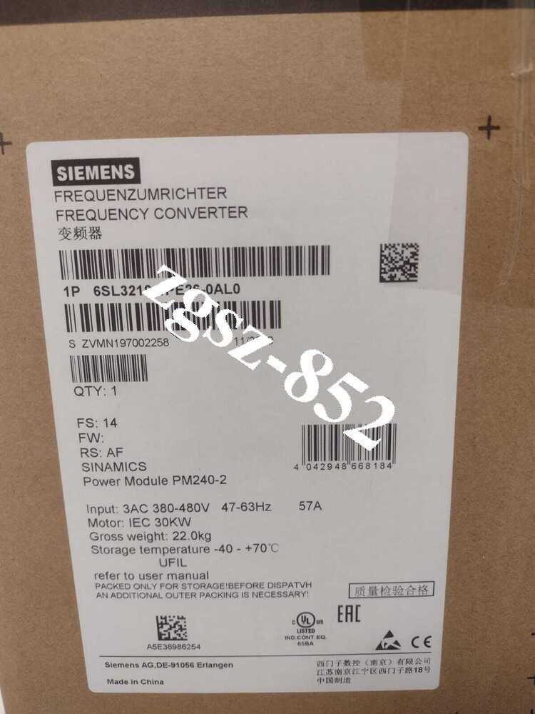 1PCS NEW Siemens 6SL3210-1PE26-0AL0 Siemens Brand New Fast Shipping FedEx or DHL