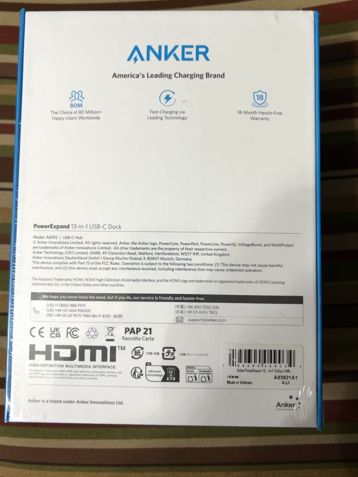 Anker Series 5 PowerExpand 13-in-1 USB-C Docking Station A83921A1 NEW IN BOX
