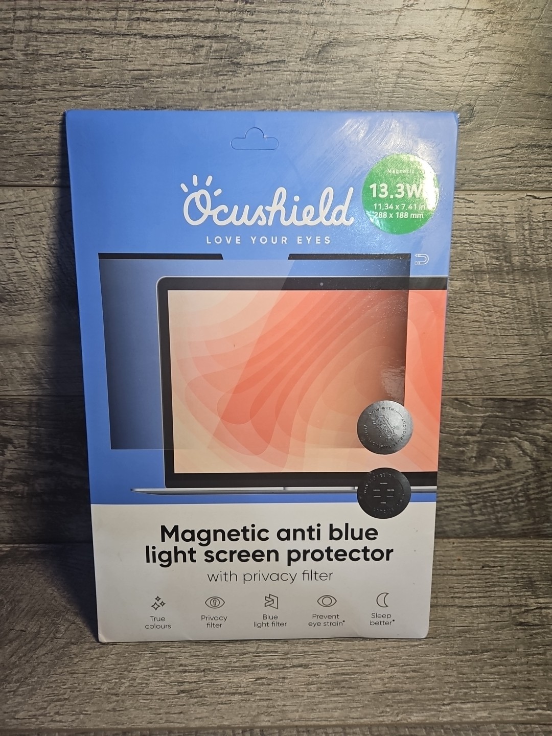Ocushield 13.3WB Magnetic Anti-Blue Light Screen Protector For 13.3” Screens