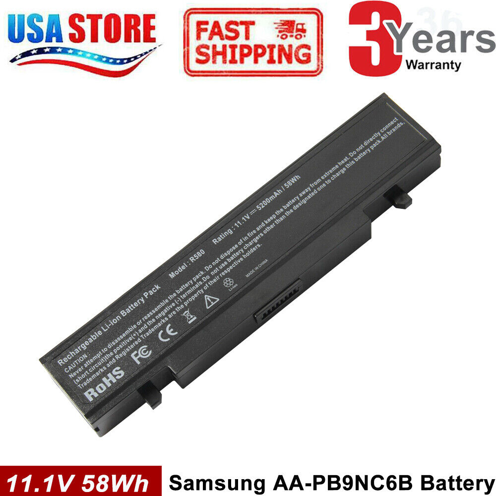 Laptop Battery for Samsung AA-PB9NC6B AA-PB9NS6B R428 R580 R780 R730 RV511 FAST