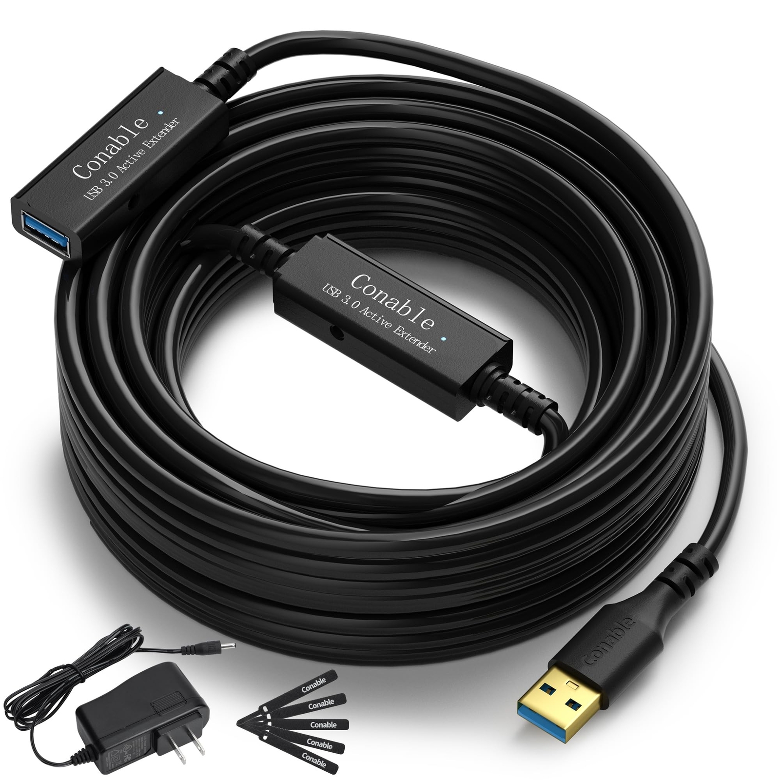 USB 3.0 Active Extension Cable 50 Feet, Long USB Type-A Male to Female Extend...
