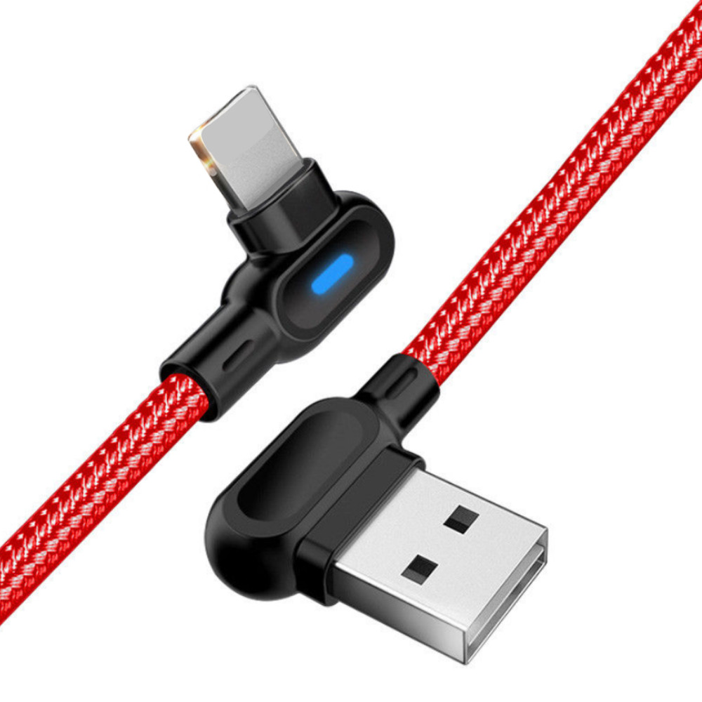 3X 90 Degree USB Cable 3FT Fast Charging Cord For iPhone 6 7 8 XR SE 11 12 13 14