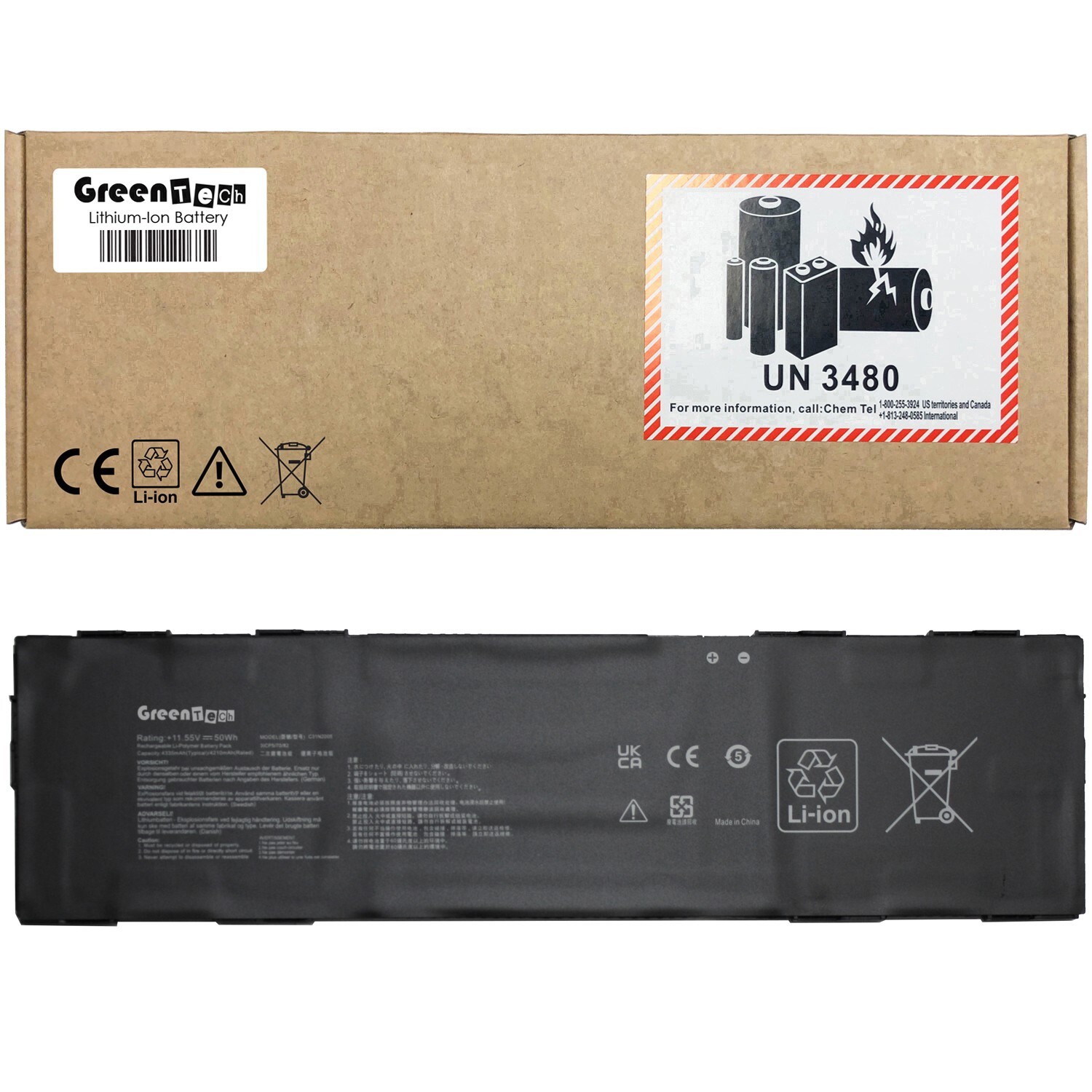 GREENTECH C31N2005 BATTERY FOR ASUS CX3400FMA CX9400CEA 50WHR 0B200-03810100