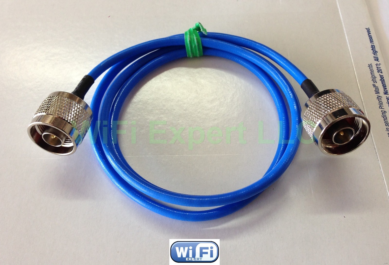1 x N Male to N Male Plug Pigtail flexible Jumper Cable RG405 BLUE JACKET 4-36"