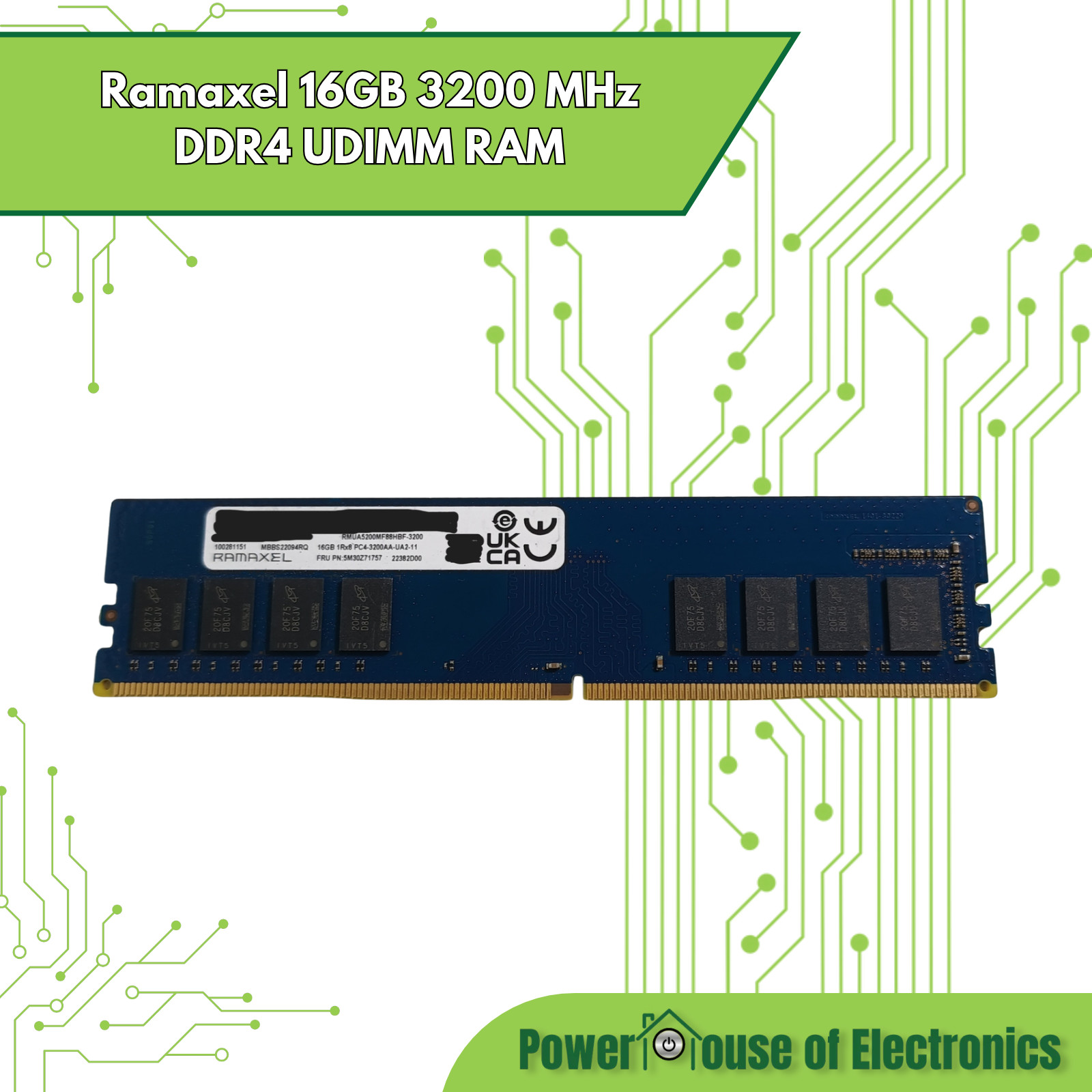 Ramaxel 16GB 3200 MHz DDR4 UDIMM RAM | RMUA5200MF88HBF-3200