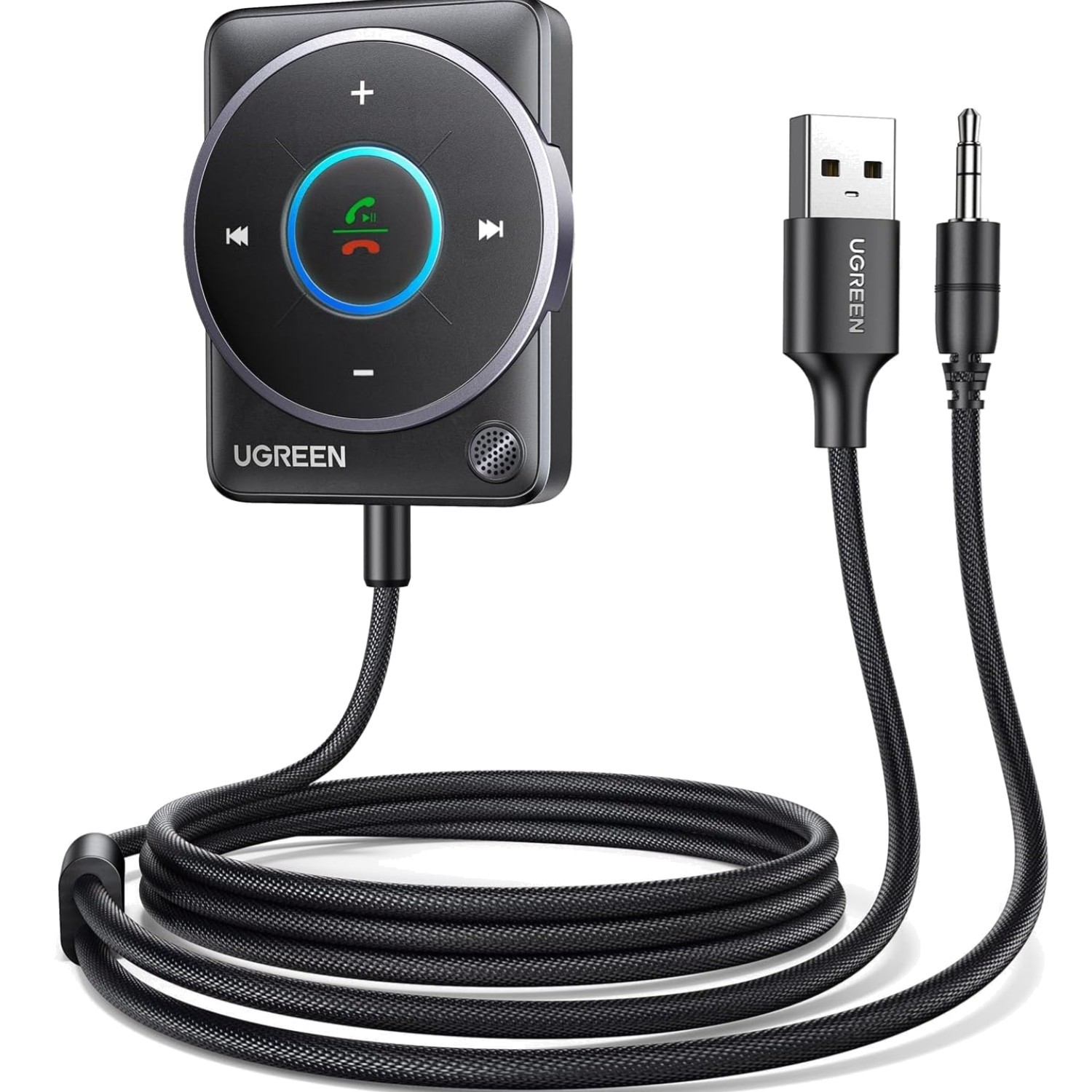 Bluetooth 5.4 Aux Car Adapter, [Enhanced Connection & Noise Cancellation], Bl...
