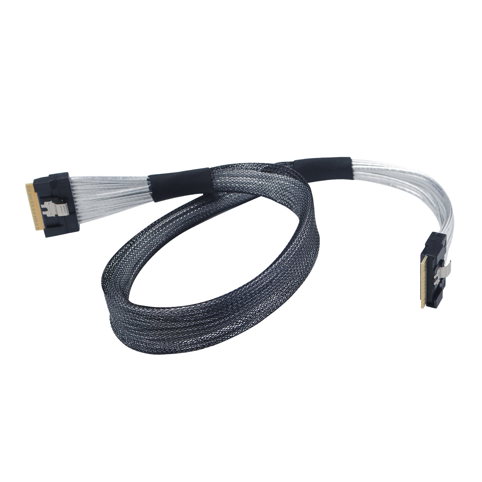 PCIE MCIO 5.0 8I to Slimline SAS 4.0 SFF-8654 8i 74P Data Transfer Cable 0.5/1M