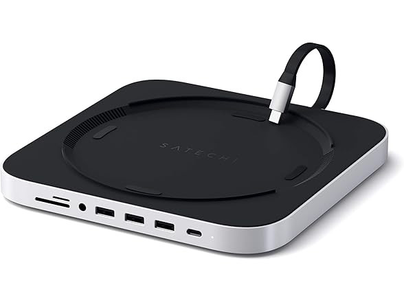 Satechi USB C Hub - Type-C Aluminum Stand & Hub - USB-C Data Port, Micro/SD Card