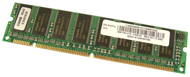 IBM 256MB 133MHz 168-Pin PC133 SDRAM Memory 23K8334 SM641608A1 Hynix 53501026