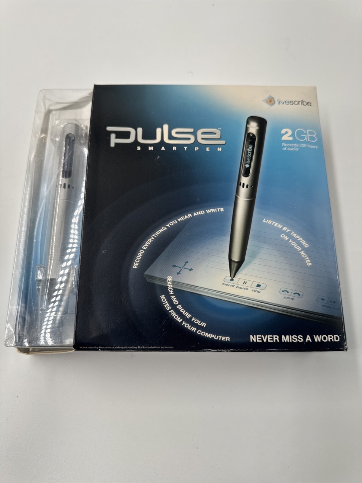 Livescribe Pulse Smart Pen 2GB Package - Pen, Notebook, Headset - Open Box
