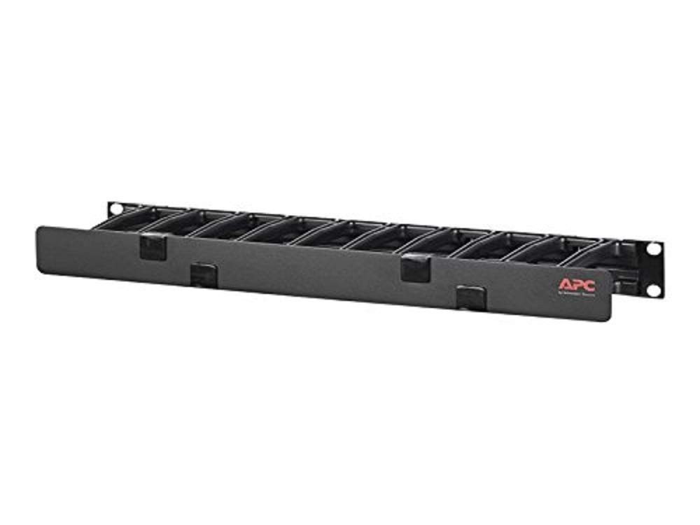Horizontal Cable Manager, 1U x 4" Deep, Single-Sided with Cover