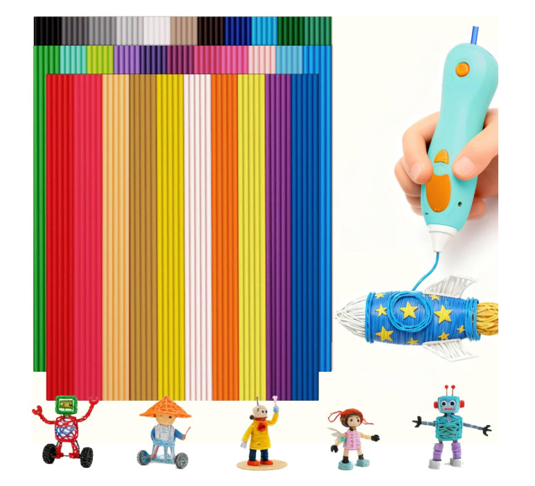 160PCS PCL 2.5mm 3D Pen Filament Refills 32 Colors Low Temperature DIY Craft