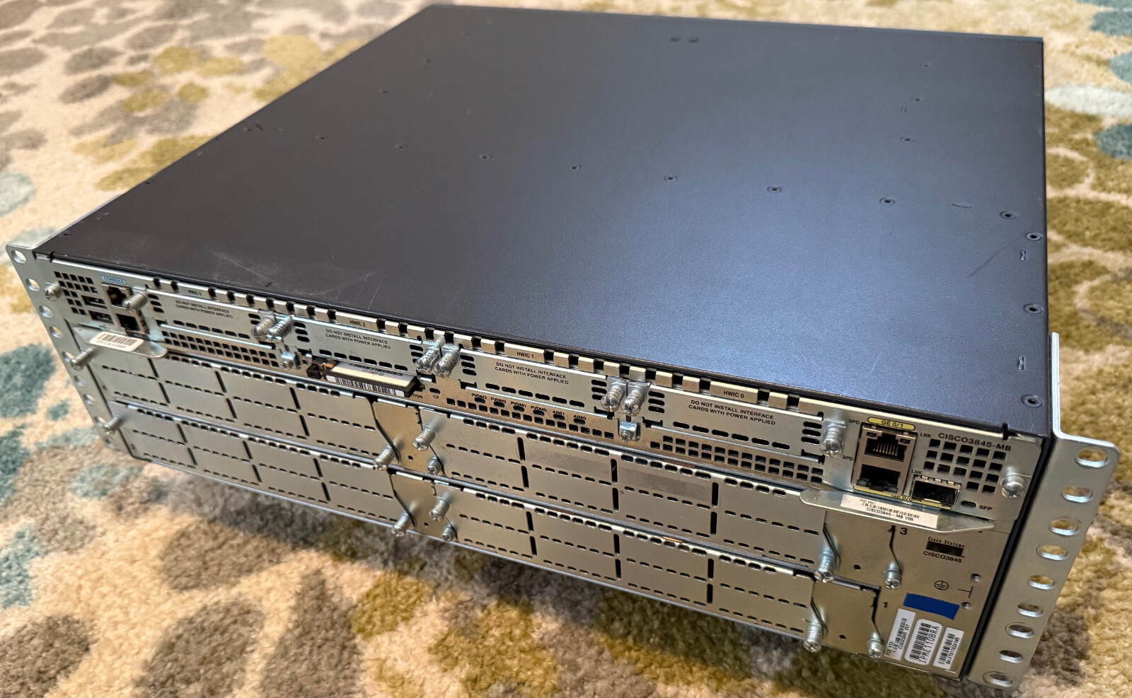 CISCO 3845 Integrated Services Router, IOS 15.1 & 12.4, 1000M DRAM, 256M Flash
