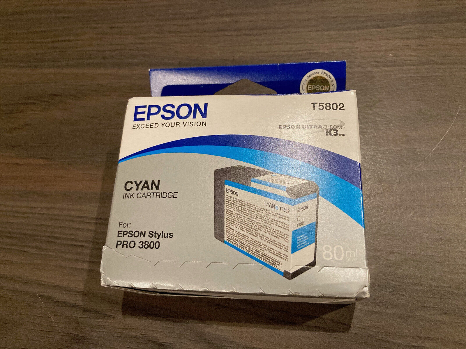 Genuine Epson T5802 Cyan Ink - EXPIRED 05/2009