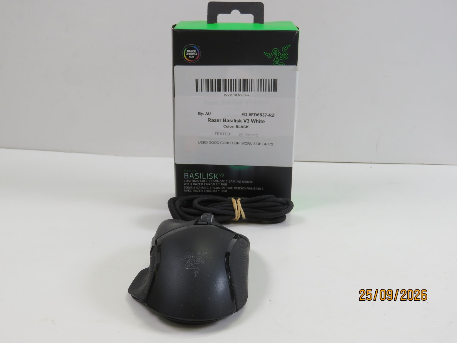 Razer Basilisk V3 Wired RGB Gaming Mouse Black - FD6837-RZ