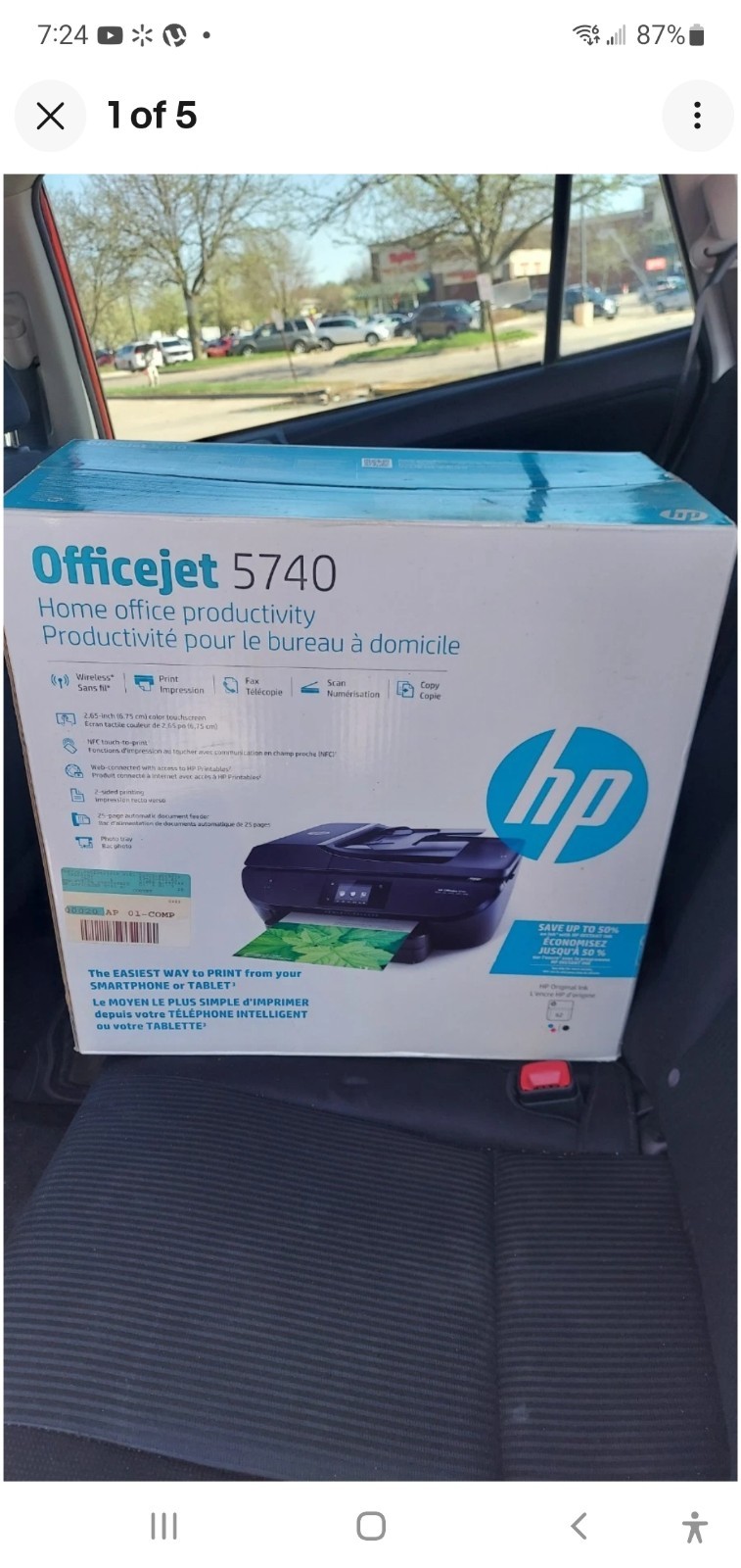 HP OFFICEJET PRINTER 5740 ALL IN ONE PRINT FAX SCAN COPY WIRELESS NEW SEALED NIB